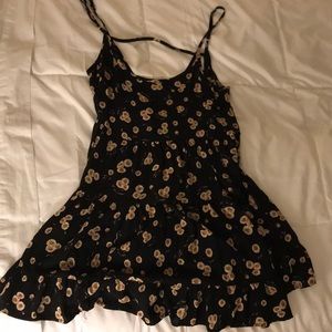 Brandy Melville Black Floral Summer Dress